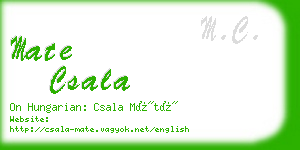 mate csala business card